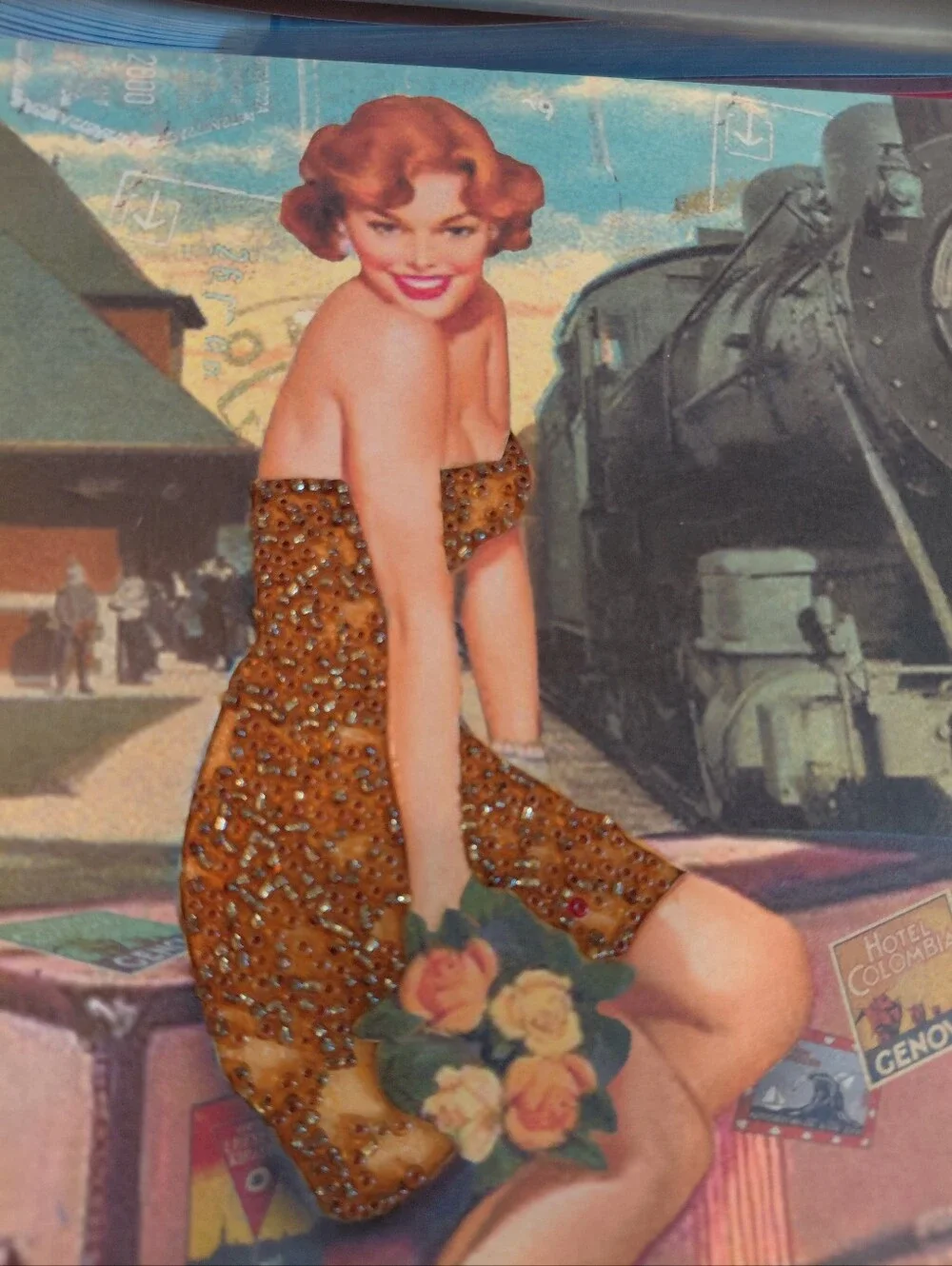 Havoc Company, Glitter GIRLS, 2003 Pin-Up Cover Photo Albums in Red and Brown